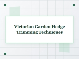 Victorian Hedge Trimming Techniques for Your Garden